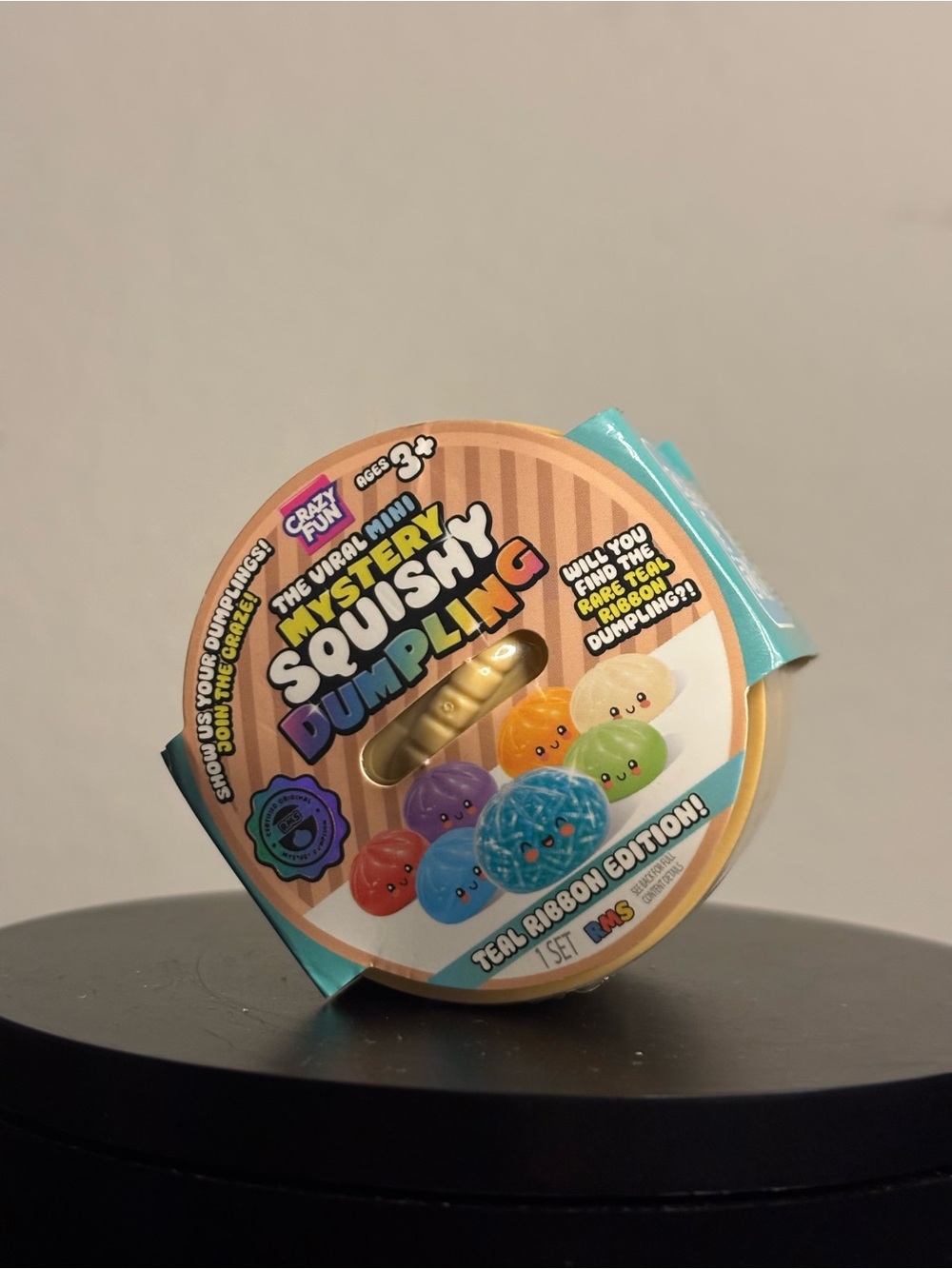 Rare Teal Ribbon Squishy Dumpling – Mystery Squishy – Factory Sealed – Confirmed